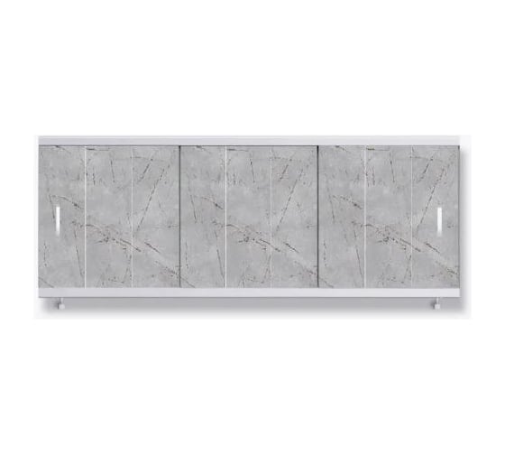 Изображение товара Экран пластиковый под ванну Alavann Elegant 150 см, каспий коричневый, раздвижной на алюминиевом профиле, 3 дверцы ALV0928009