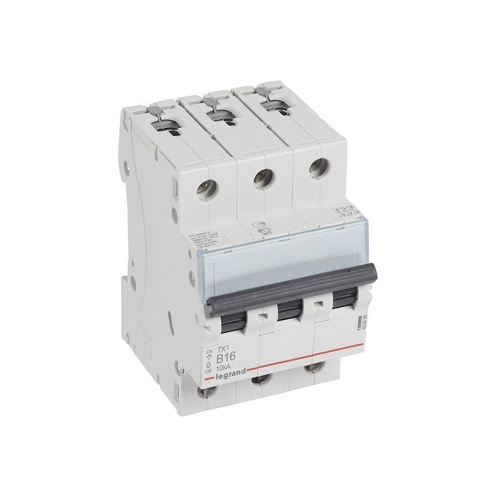 Изображение товара Автоматический выключатель Legrand TX³ 6000 10 кА модульный 3П 400 В IP20