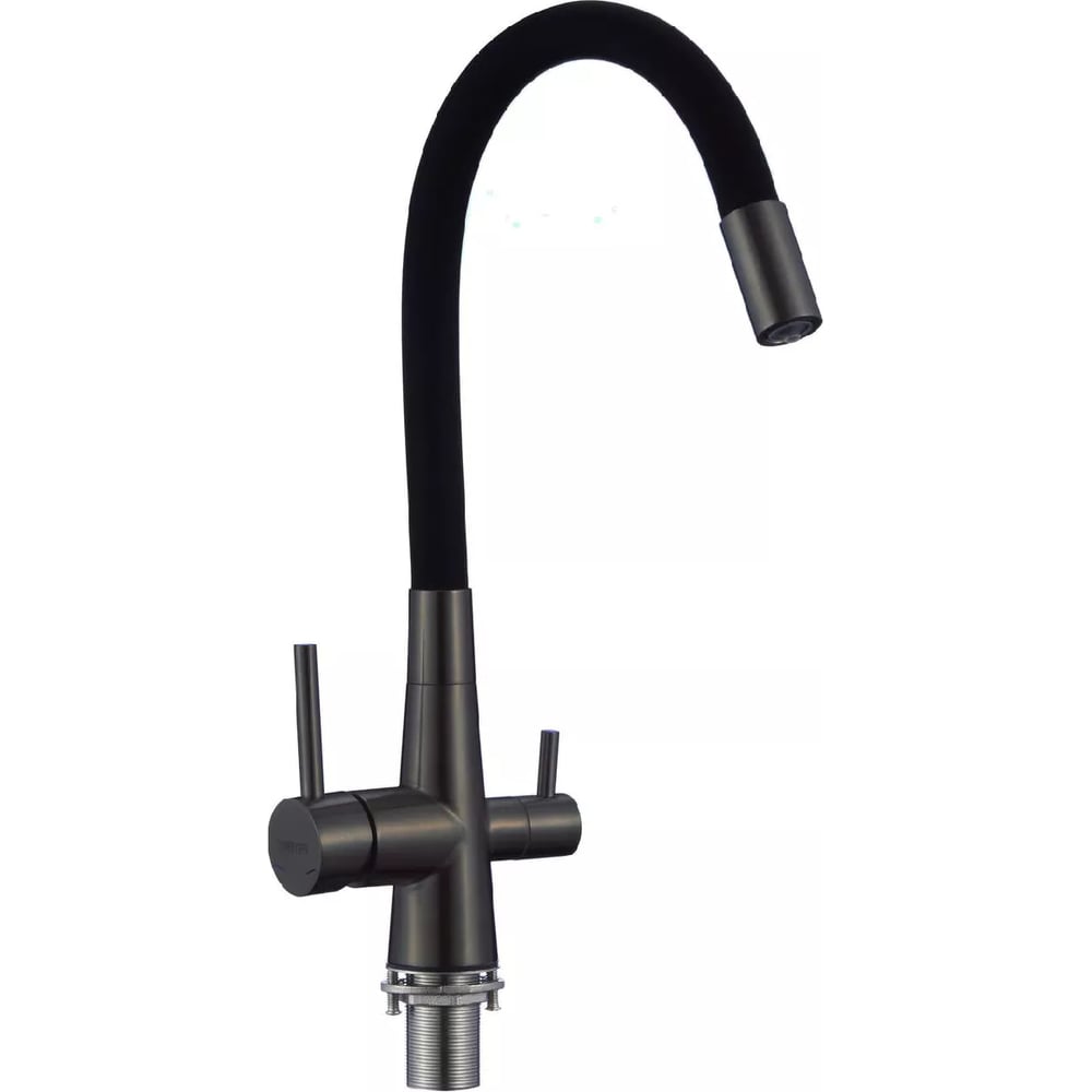 Изображение товара Смеситель для кухонной мойки Fmark FS1062-H01 черный однорычажный с фильтром