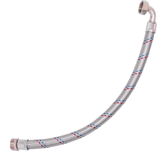 Изображение товара Гибкая подводка Беламос 1x800 мм нерж.сталь, угловая, ш/г o309