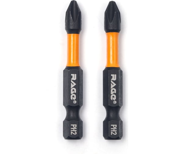 Изображение товара Биты RAGE By VIRA торсионные IMPACT S2 PH2 x 50 мм 2 шт 554125