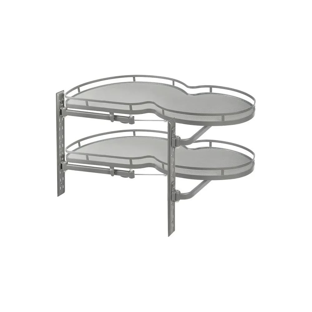 Изображение товара Механизм выкатной для кухни в модуль 900 мм GTV с доводчиком, антрацит, левый (плоский прут, антрацит) KN-9-LAP