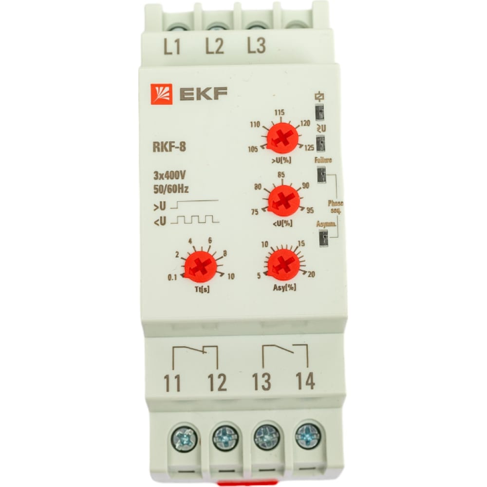Многофункциональное реле контроля фаз EKF многофункциональное реле контроля фаз для трехфазных сетей finder