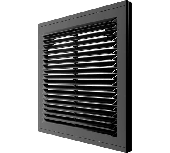 Изображение товара Решетка вентиляционная Р сетка разъемная 209x209 мм, пластик Black ERA 2121Р Black