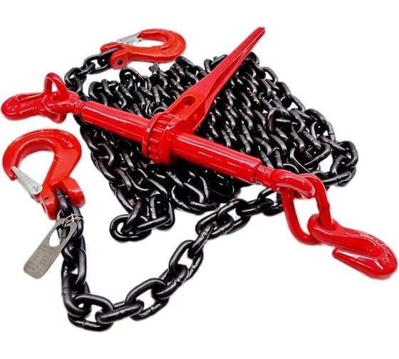 Изображение товара Цепь крепежная 2-х компонентная с натяжителем UVE 8 класс, 10 мм, 6.3 т, 5 м ЦК2-10/6300-Н FC2-106300-R-5000