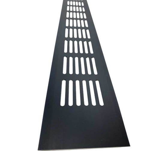 Изображение товара Алюминиевая вентиляционная решетка (60x500 мм; черная) VENTFAN.RU RA650 black