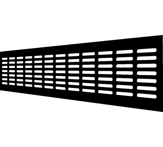 Изображение товара Алюминиевая вентиляционная решетка (80x500 мм; черная) VENTFAN.RU RA850 black