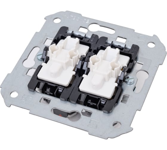 Изображение товара Кнопочный двухклавишный выключатель с подсветкой Simon 10А, 250В, S82, S82N, S82 Detail 75393-39