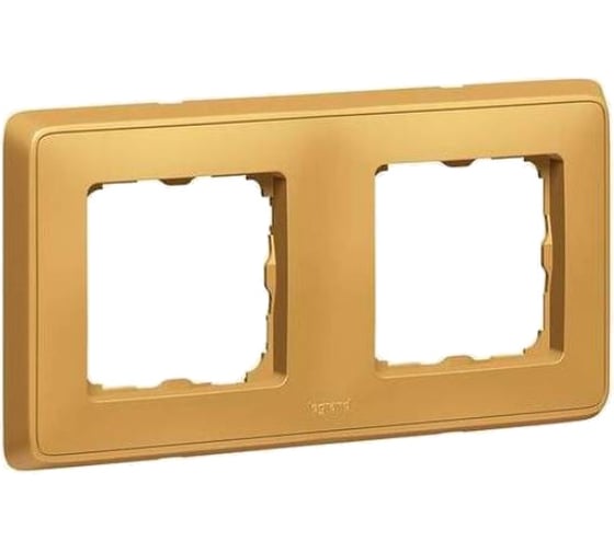 Изображение товара Рамка Legrand Cariva 2 поста горизонтальный/вертикальный монтаж матовое золото 773662
