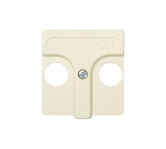 Изображение товара Накладка на телевизионную розетку Simon, R-TV+SAT, широкий модуль, S27, слоновая кость С27097-0031