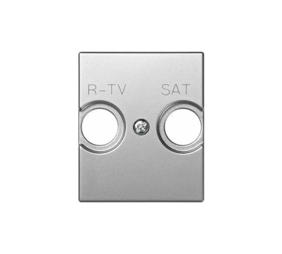 Изображение товара Накладка на телевизионную розетку Simon R-TV+SAT, широкий модуль, S82C, алюминий 82097-53