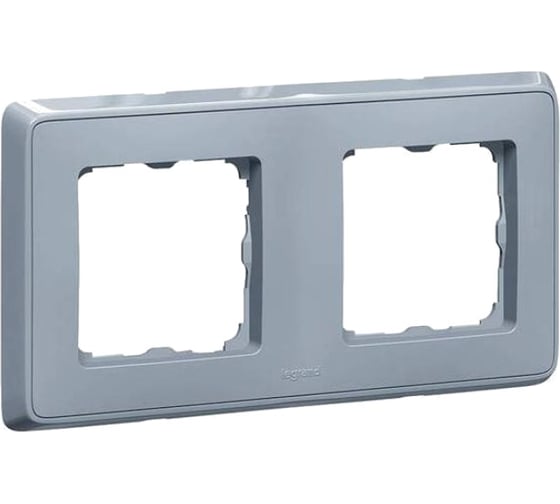 Изображение товара Рамка Legrand Cariva 2 поста горизонтальный/вертикальный монтаж жемчужно-серый 773692
