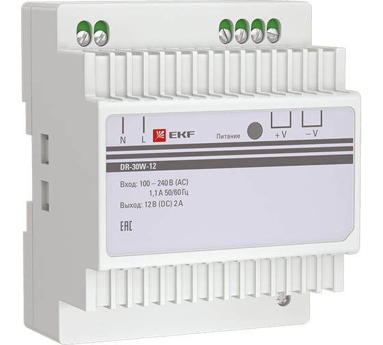 Изображение товара Блок питания EKF, 12В DR-30W-12 PROxima dr-30w-12