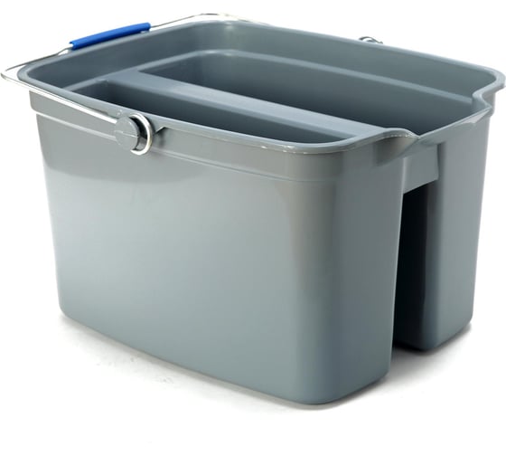 Изображение товара Ведро для мытья окон ACG двойное, 2 секции по 10 л, серое, без колес 1025350