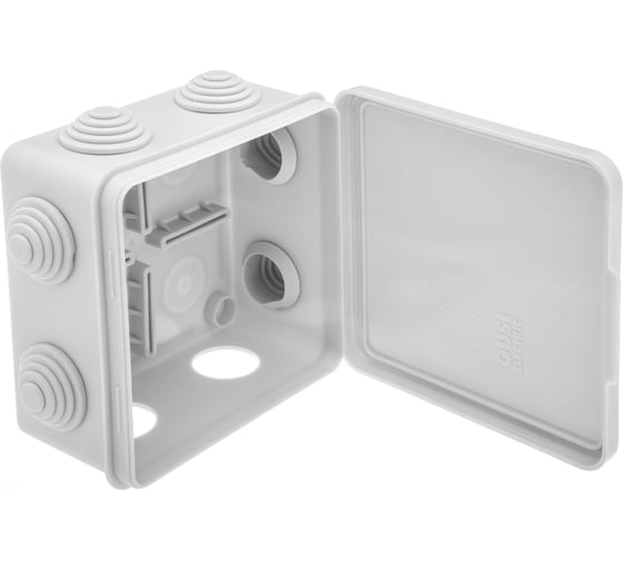 Изображение товара Распределительная коробка GUSI ELECTRIC 100х100х55 8 муфтами д26, IP54, ОП, Негорючая С3В108 Нг Евро