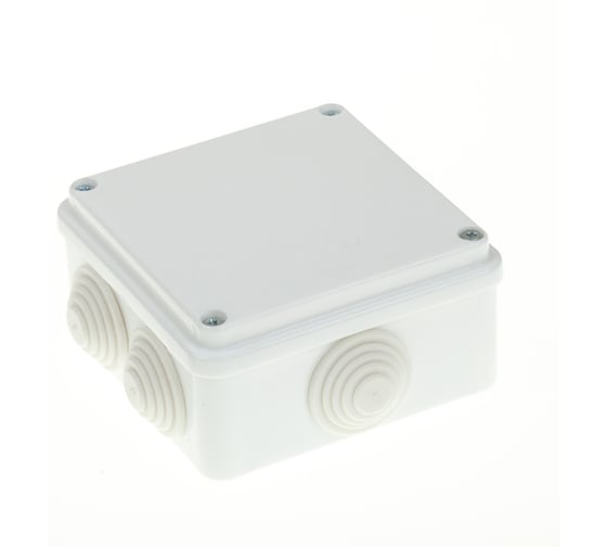 Изображение товара Распределительная коробка GUSI ELECTRIC 100х100х50 6 муфт д32, крышка на винтах С3В106 Б АБС Евро