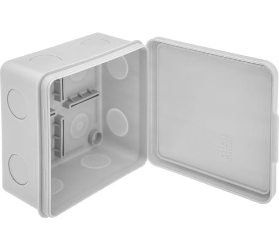 Изображение товара Распределительная коробка GUSI ELECTRIC 100х100х55 без отверстий 3 муфты, IP54, ОП, Негорючая С3В100 Нг Евро