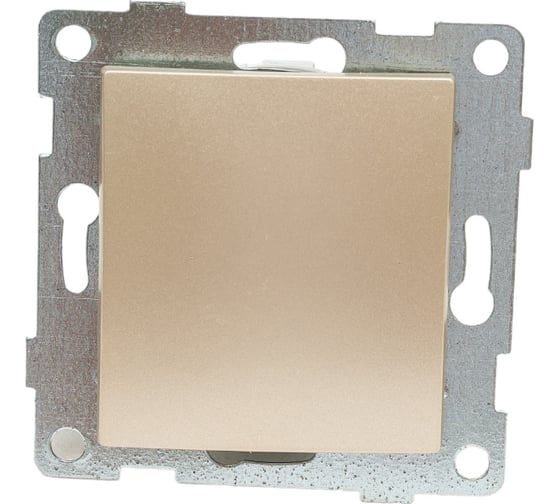 Изображение товара Механизм проходного переключателя GUSI ELECTRIC Bravo 1 клавиша, СУ, 10А, 250В, шампань С10В4-027