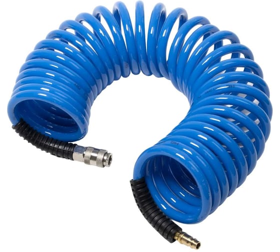 Изображение товара Шланг спиральный пневматический полиуретановый 8x12 мм, 10 м с фитингами HG 1899173