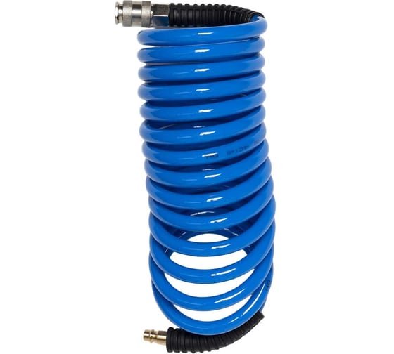 Изображение товара Шланг спиральный пневматический полиуретановый 8x12 мм, 5 м с фитингами HG 1899166