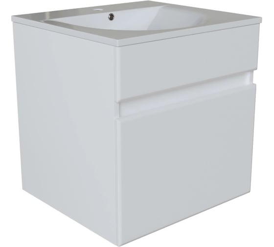 Изображение товара Тумба для ванной MIXLINE "БРИКС-50" подвесная, под раковину "Breeze 50" Sanita Luxe ПВХ 555003