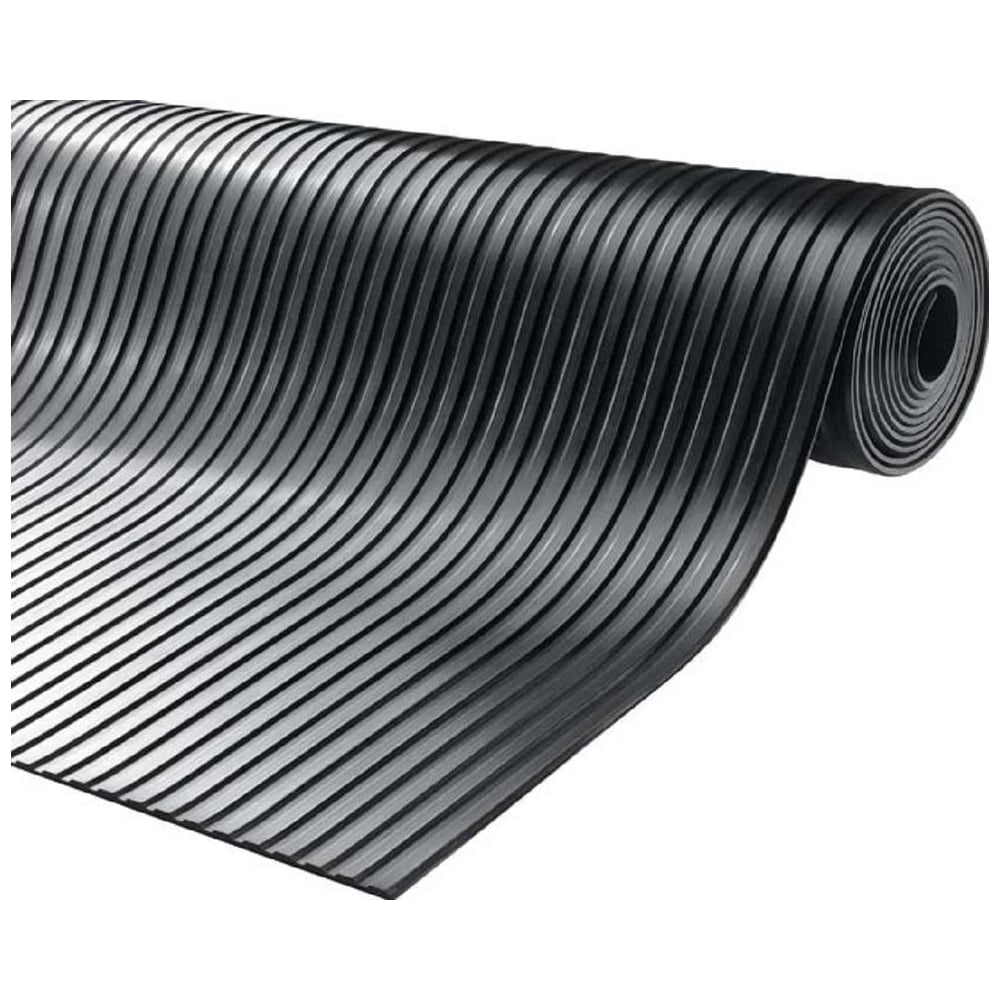 Изображение товара Резиновое рулонное покрытие ComeForte Рифленка 1х10 м для гаражей и площадок