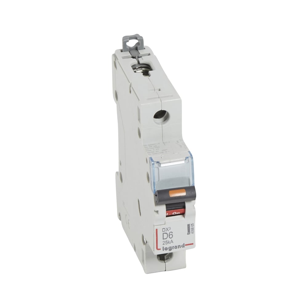 Изображение товара Автоматический выключатель Legrand DX³ 25 кА тип D 1П 230/400 В 6 А модуль