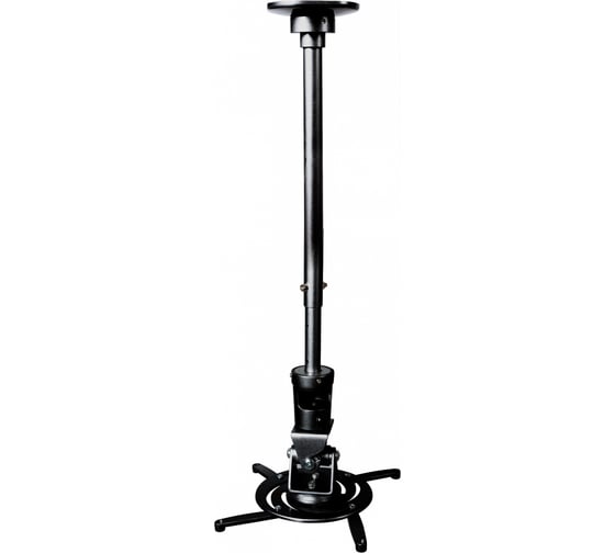 Изображение товара Кронштейн для проектора Cactus CS-VM-PR01L-BK черный, потолочный, поворотный и наклон мин 60.4 см, макс 84.3 см 441586