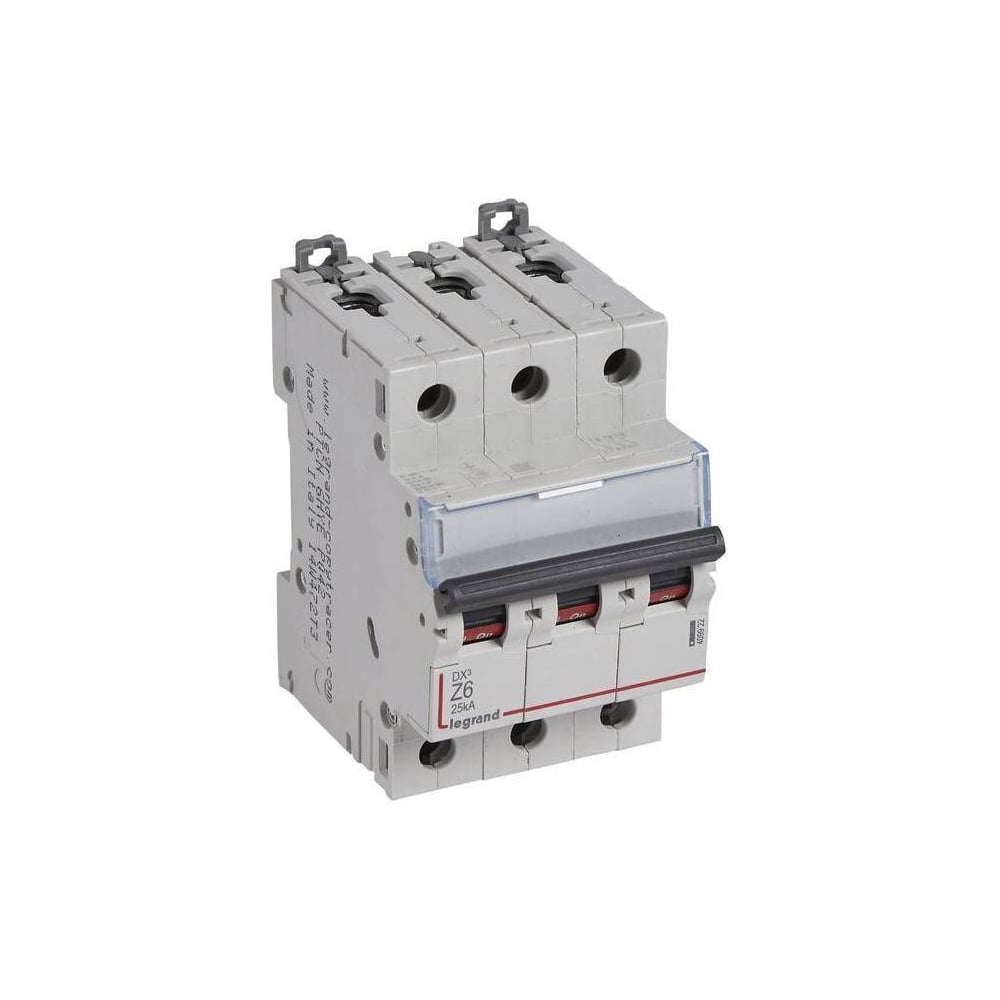 Изображение товара Автоматический выключатель Legrand DX³ Z для защиты цепей 6 А 25 кА 3П