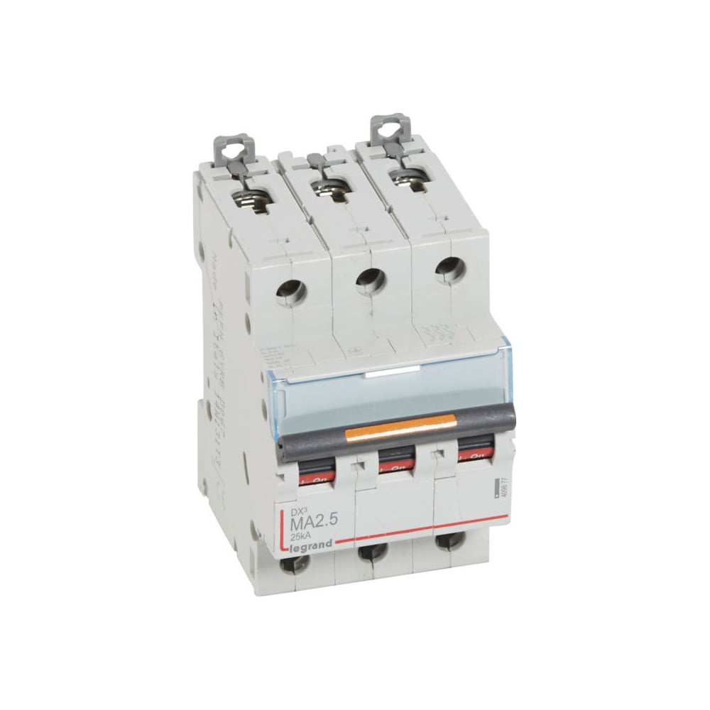 Изображение товара Автоматический выключатель Legrand DX³ MA 25 кА 3П 400 В 2,5 А модульный IP20
