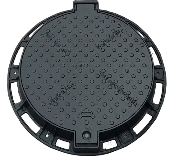 Изображение товара Люк чугунный Gidrolica Street Т(C250)-2-60 ("Д", дождевая канализация) 222д