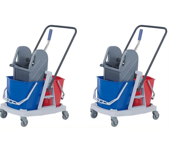Изображение товара Тележка 2х-ведерная ACG 2 х 18л с отжимом, база пластик, КОМПЛЕКТ (2 шт/кор) 1021336