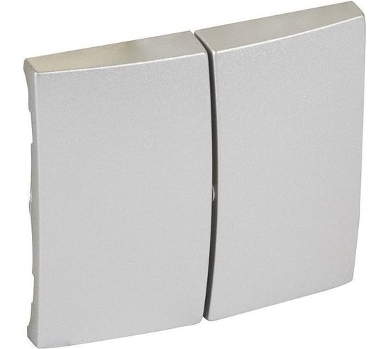 Изображение товара Лицевая панель для двухлавишного выключателя/переключателя Legrand Valena алюминий 770252