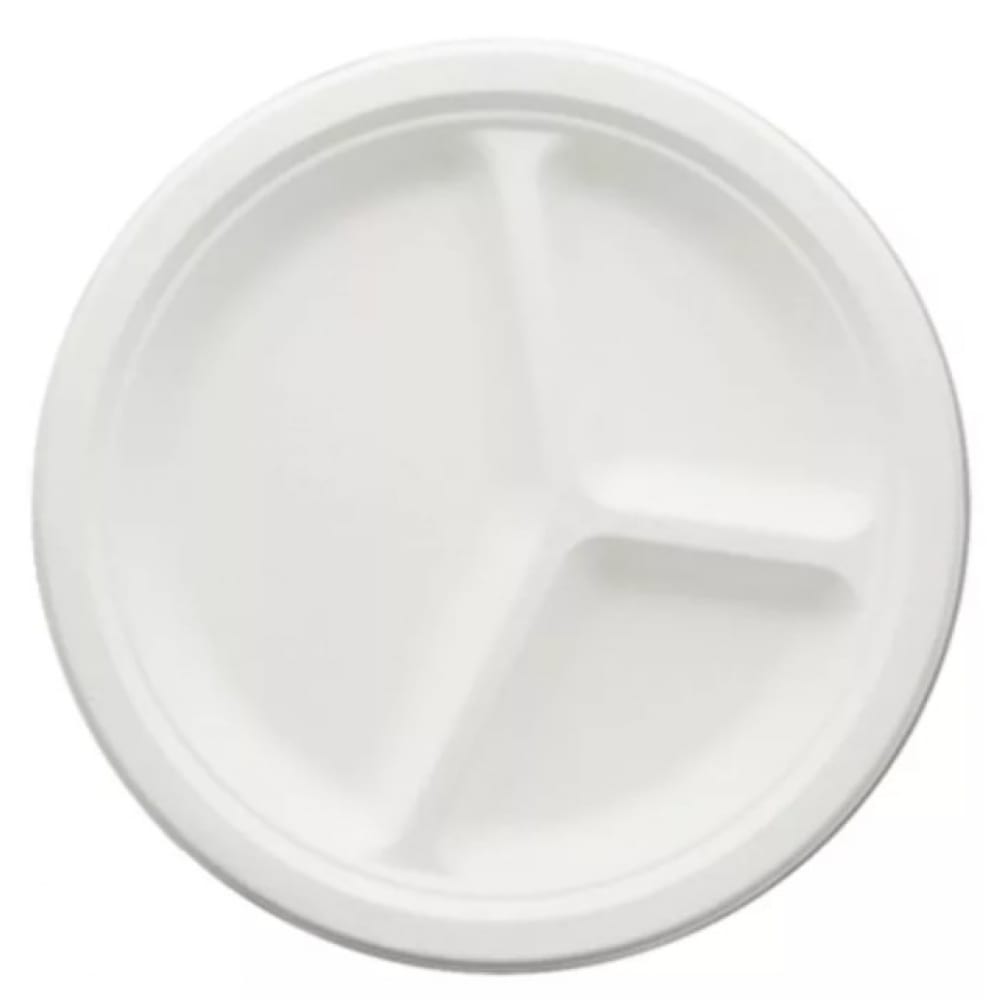 Большая круглая трехсекционная тарелка Greenmaster детская плоская тарелка пластишка