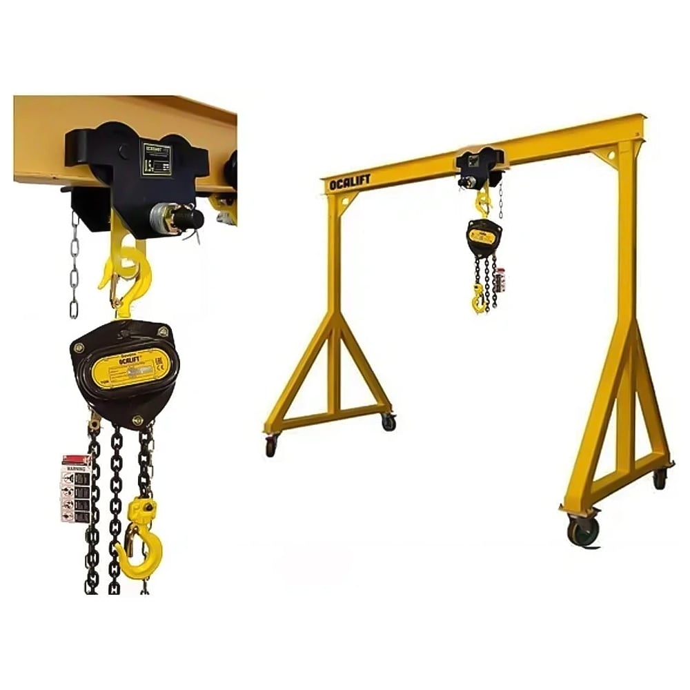 Изображение товара Мини кран козловой OCALIFT MPU 1,2т 2x2 метра ручной с талью