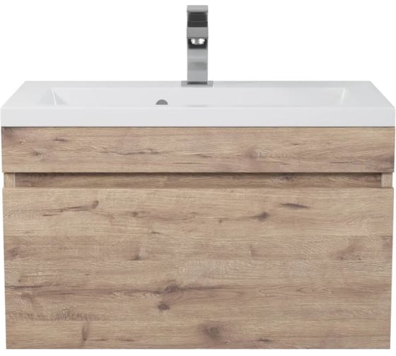 Изображение товара Тумба под раковину для ванной Uperwood Eva_60 см, подвесная, Крафт Табачный, выдвижной ящик 3930213463
