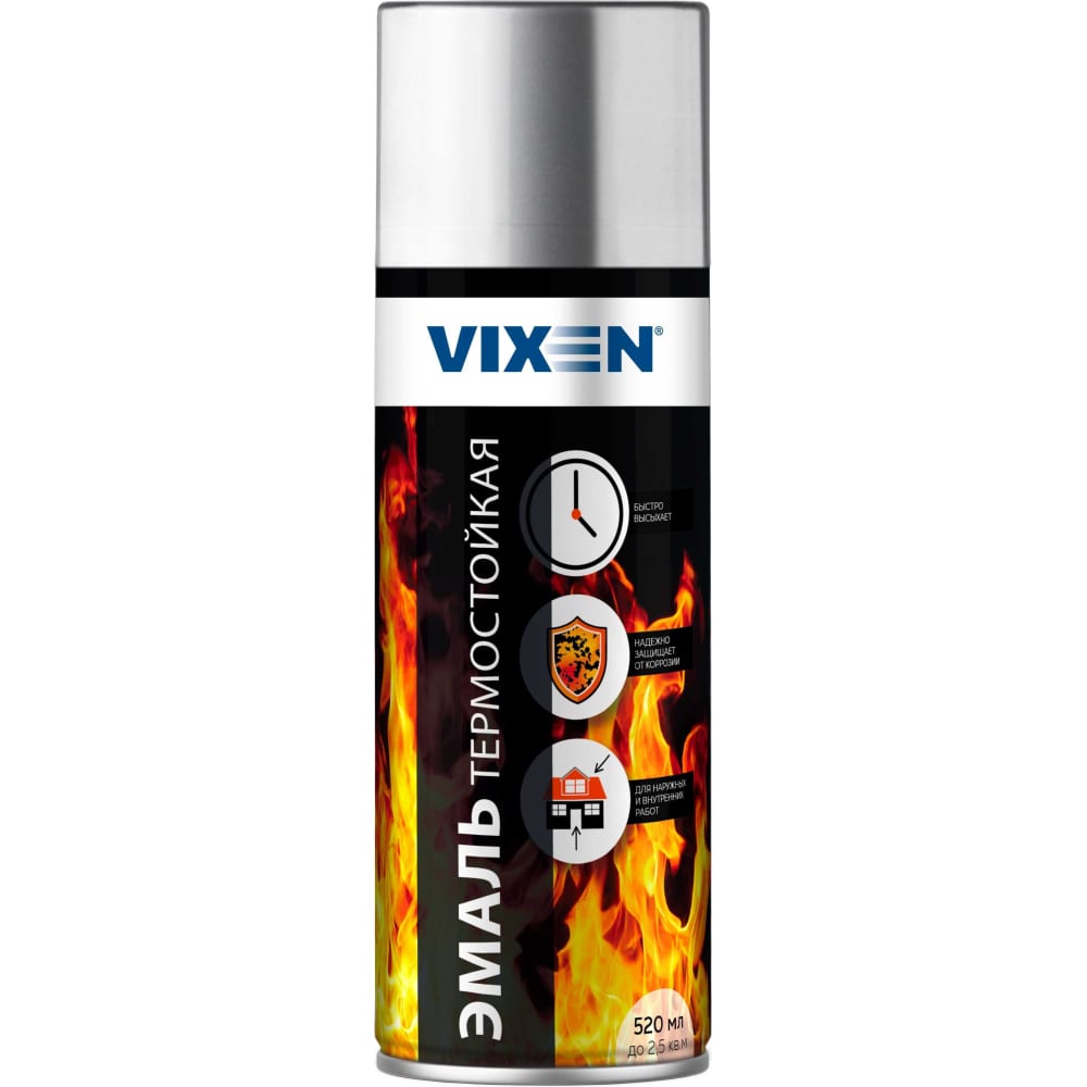 Термостойкая эмаль Vixen эмаль для ванн и керамики vixen аэрозоль 520 мл vx 55002