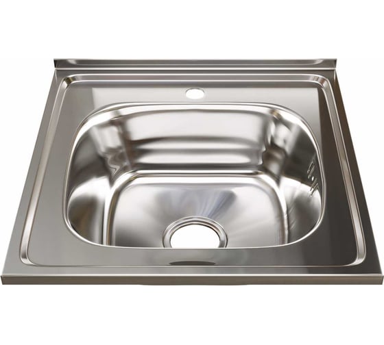 Изображение товара Мойка mixline 50х50х18 см, 0.8, выпуск 3 1/2, с сифоном, без гофры 527972