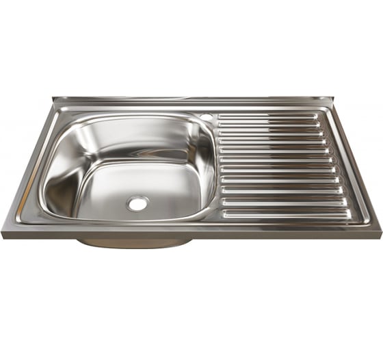 Изображение товара Мойка mixline 50х80х16 см, 0.4, левый выпуск 1 1/2 528172