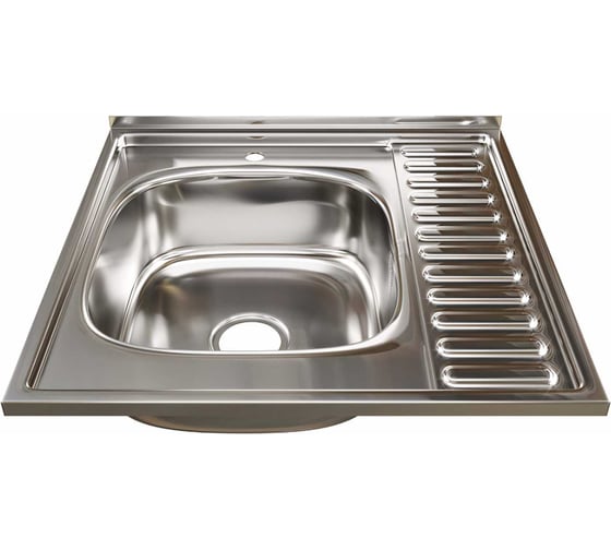 Изображение товара Мойка mixline 60х60х16 см, 0.6, левый выпуск 3 1/2, с сифоном 528014