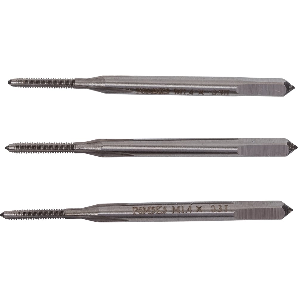 Изображение товара Метчик Sekira м/р 1,4х0,3 набор 3 шт для метрической внутренней резьбы