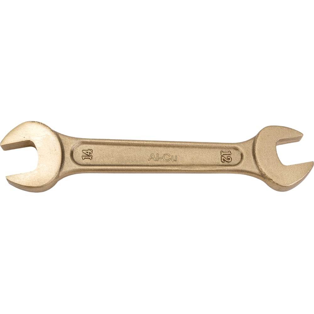 Двусторонний искробезопасный рожковый ключ TVITA ключ рожковый сибртех 14308 14 х 15мм желтый цинк