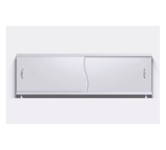 Изображение товара Экран пластиковый под ванну Alavann Elit 170 см, белый, раздвижной на алюминиевом профиле, 2 дверцы ALV0931001