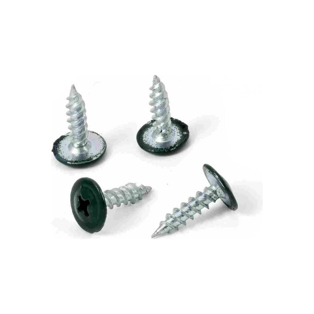 Изображение товара Саморез крашеный с пресс-шайбой Квадра 4.2 x 16 зеленый RAL 6005, 20 шт