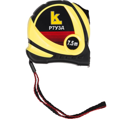 Изображение товара Рулетка КАЛИБРОН 7,5м с держателем кл.3 Р75УЗД госреестр № 71665-18 409090