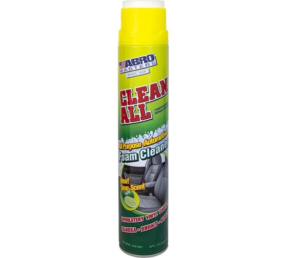 Изображение товара Очиститель универсальный пенный ABRO MASTERS с запахом лайма 840 мл FC-840-AM-RW
