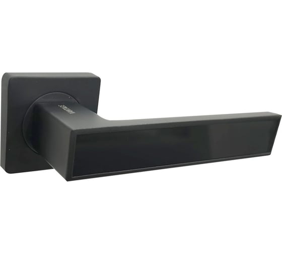 Изображение товара Ручки дверные Вантаж алюминиевые черный матовый/черный глянец V52BL/BL AL