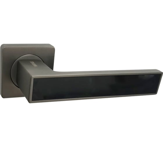 Изображение товара Ручки дверные Вантаж алюминиевые графит/черный глянец V52GR/BL-2 AL