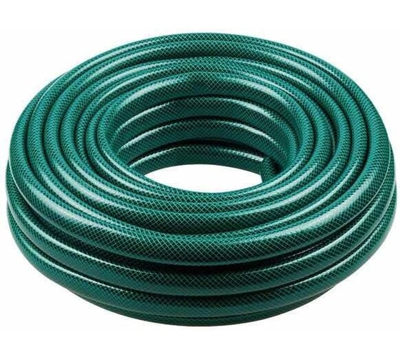 Изображение товара Шланг поливочный трехслойный армированный КУРС зеленый, 1x3,0 мм х 25 м 76310