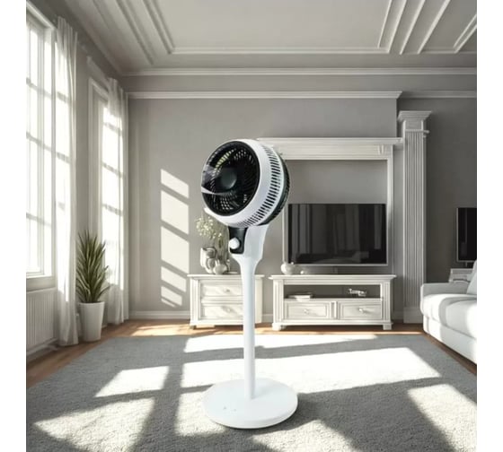 Изображение товара Вентилятор напольный с регулируемой высотой ZDK HJ-190, белый FANHJ-190
